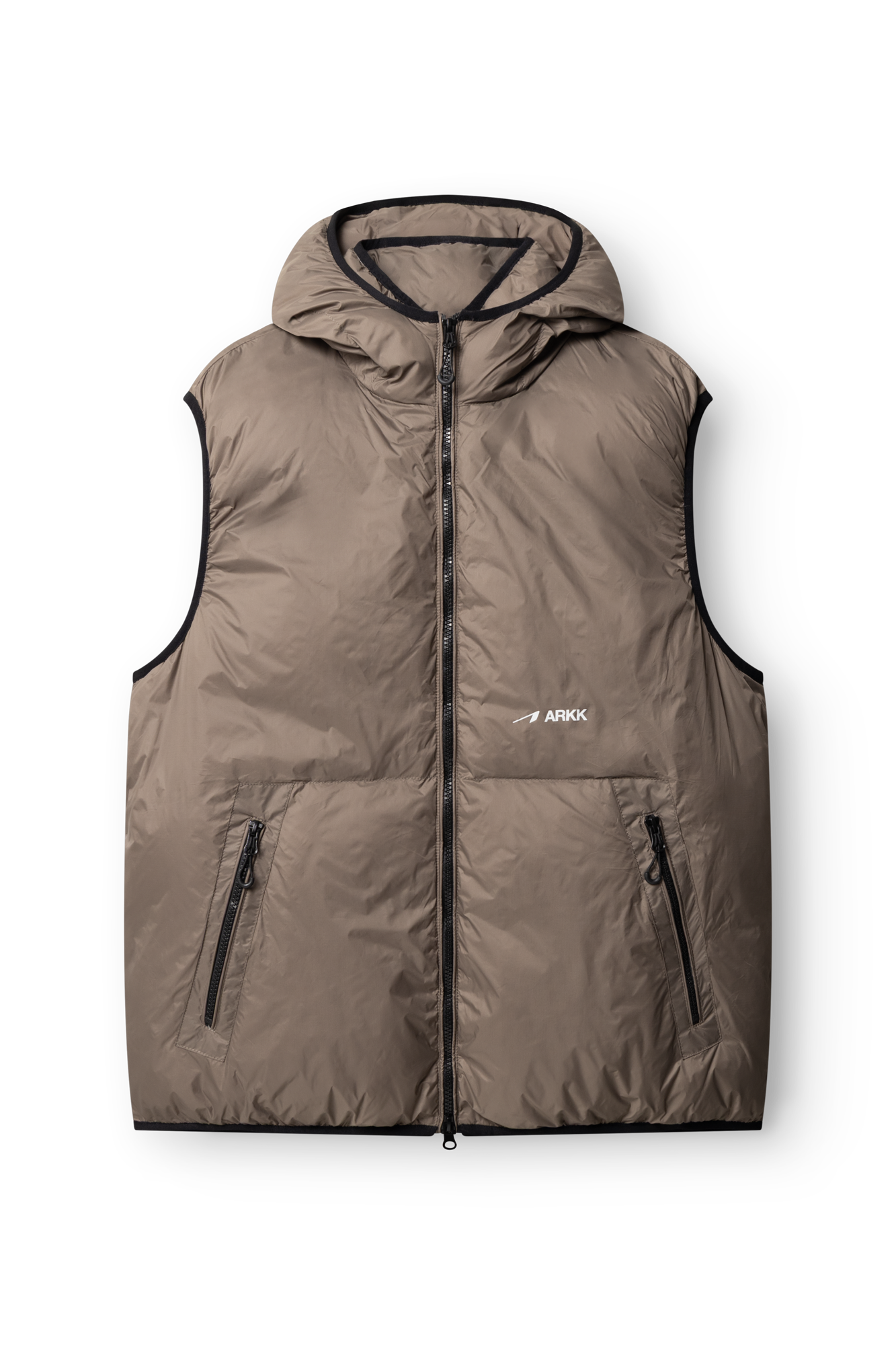 ARKK Apparel Insulated Hooded Vest | Brown Vest